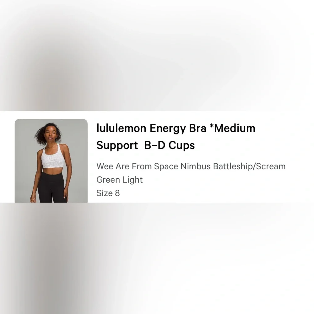 Lululemon Energy Sports Bra size 8 - Picture 2 of 6